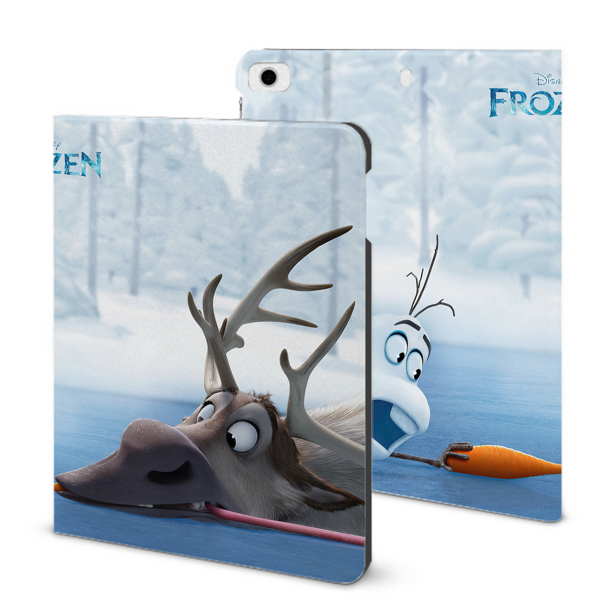（画像用） アナと雪の女王 アンナ エルサ Frozen Anna Elsa IPad ケース ブック型 PUレザー TPU 耐衝撃 軽量 薄型 ペン収納なし 全面保護 IPad 各モデル対応